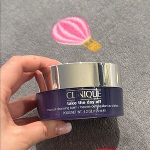 Clinique Take The Day Off Charcoal Cleansing Balm - Purple and Silver